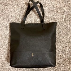 🆕 NWT Juicy Couture Leather Black Tote Bag Purse